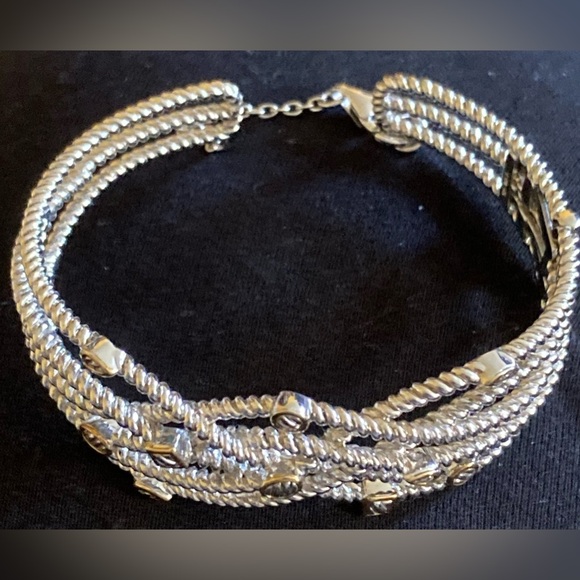 SHULA NY Sterling Silver & 14K Gold Cuff Bracelet - Picture 5 of 7